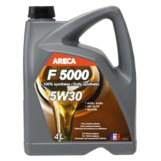 Моторное масло ARECA F5000 5W-30, 4л